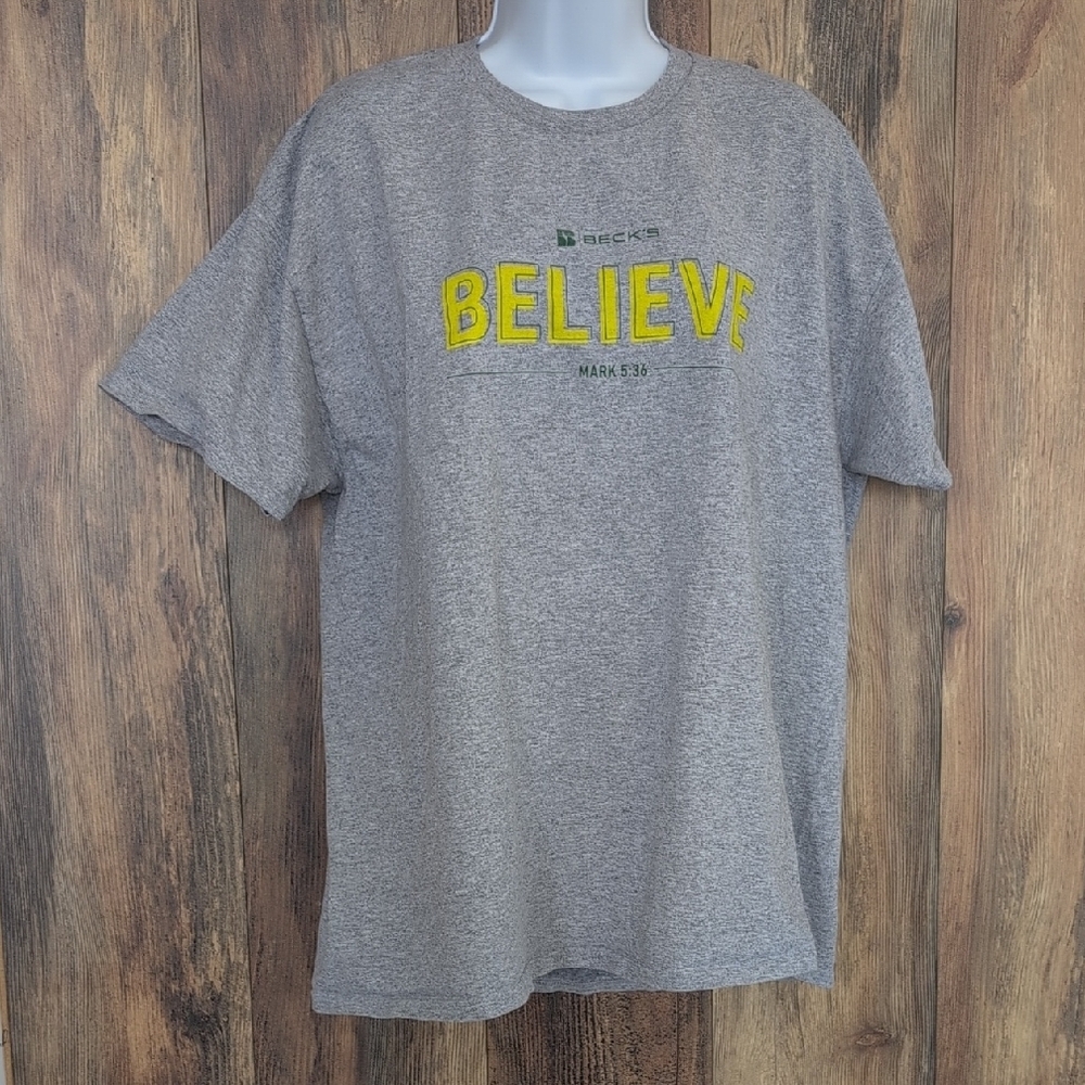 Beck's Believe Gray T-Shirt for Men XL